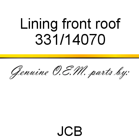 Lining, front roof 331/14070