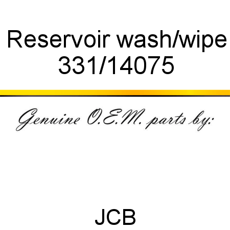 Reservoir, wash/wipe 331/14075
