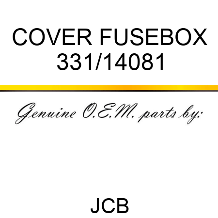 COVER FUSEBOX 331/14081