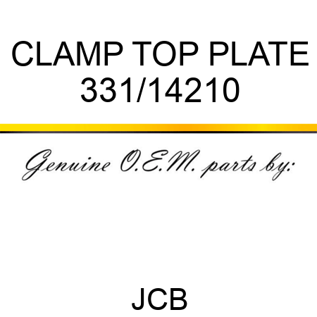 CLAMP TOP PLATE 331/14210