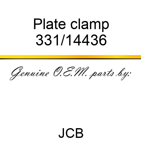Plate clamp 331/14436