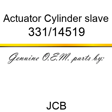 Actuator, Cylinder slave 331/14519