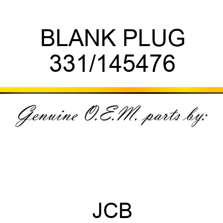 BLANK PLUG 331/145476