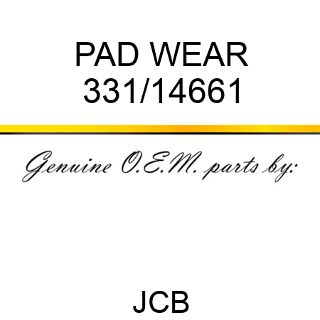 PAD WEAR 331/14661