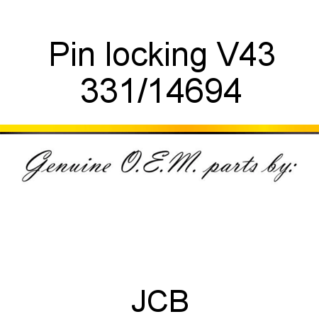 Pin, locking, V43 331/14694