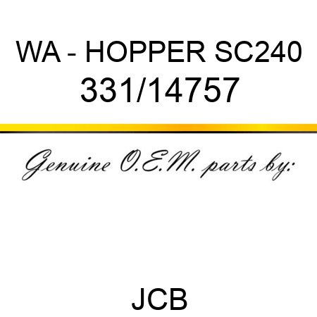 WA - HOPPER SC240 331/14757