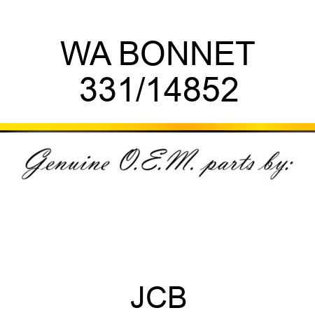 WA BONNET 331/14852