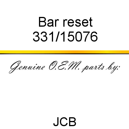 Bar, reset 331/15076