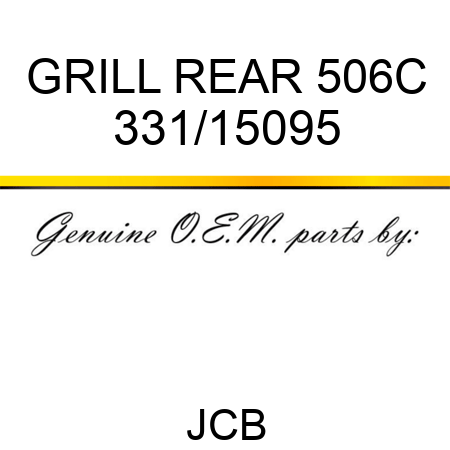 GRILL REAR 506C 331/15095