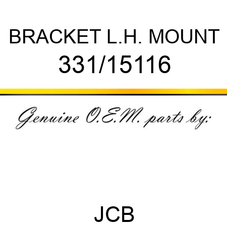 BRACKET L.H. MOUNT 331/15116