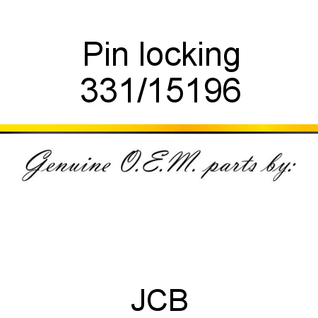 Pin, locking 331/15196