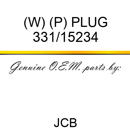 (W) (P) PLUG 331/15234