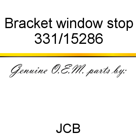 Bracket, window stop 331/15286