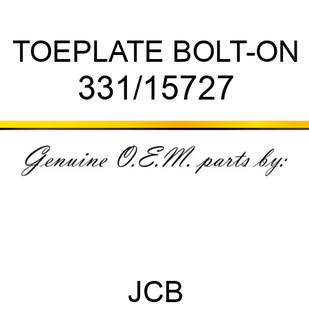 TOEPLATE BOLT-ON 331/15727