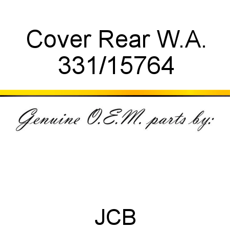 Cover, Rear W.A. 331/15764