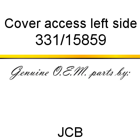 Cover, access, left side 331/15859