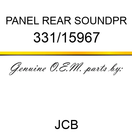 PANEL REAR SOUNDPR 331/15967