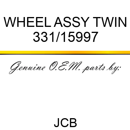 WHEEL ASSY TWIN 331/15997
