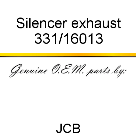 Silencer, exhaust 331/16013