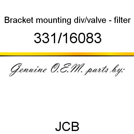 Bracket, mounting, div/valve - filter 331/16083