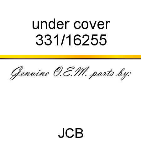 under cover 331/16255