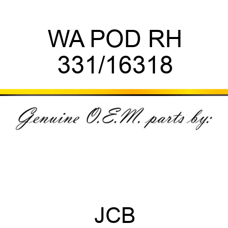WA POD RH 331/16318