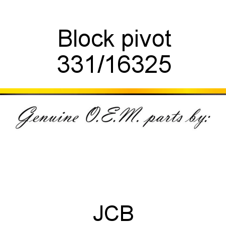 Block, pivot 331/16325