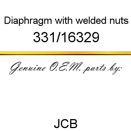 Diaphragm, with welded nuts 331/16329