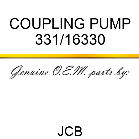 COUPLING PUMP 331/16330