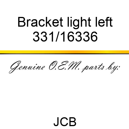 Bracket light left 331/16336