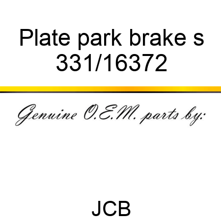 Plate park brake s 331/16372