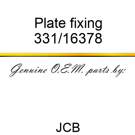 Plate fixing 331/16378