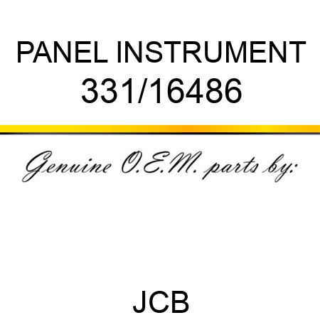 PANEL INSTRUMENT 331/16486