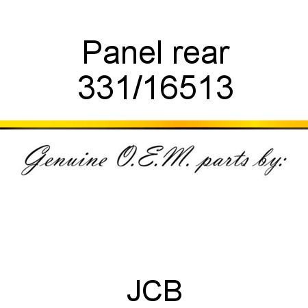 Panel, rear 331/16513