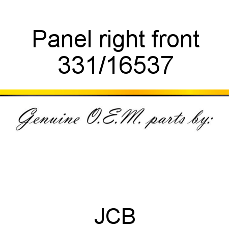 Panel, right front 331/16537