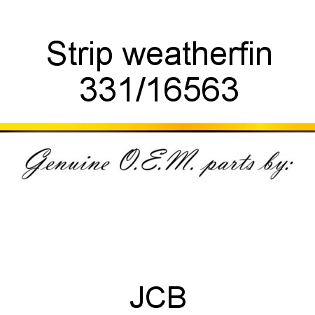 Strip, weatherfin 331/16563