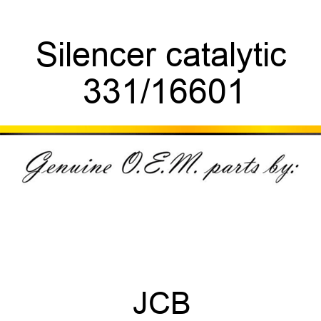 Silencer catalytic 331/16601