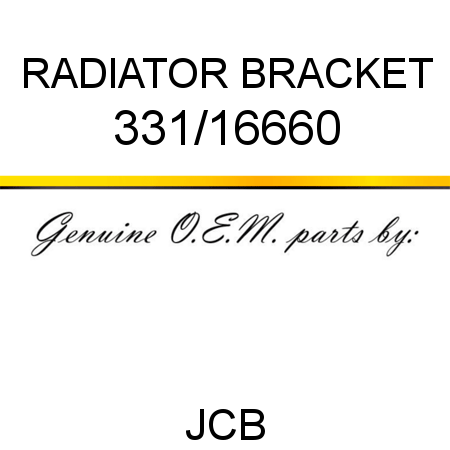 RADIATOR BRACKET 331/16660