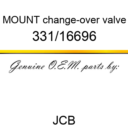 MOUNT change-over valve 331/16696