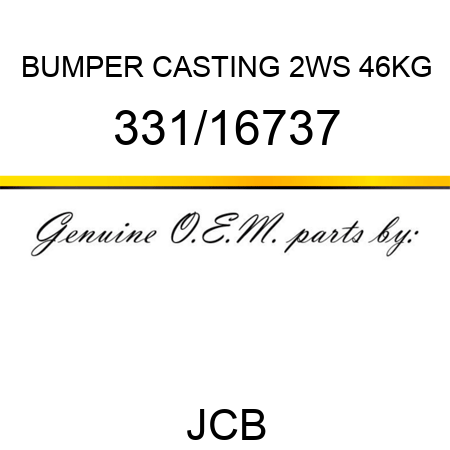 BUMPER CASTING 2WS 46KG 331/16737