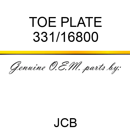 TOE PLATE 331/16800