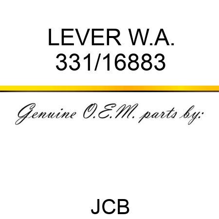 LEVER W.A. 331/16883
