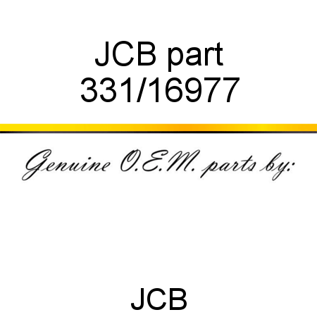 JCB part 331/16977
