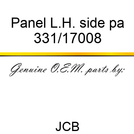 Panel L.H. side pa 331/17008