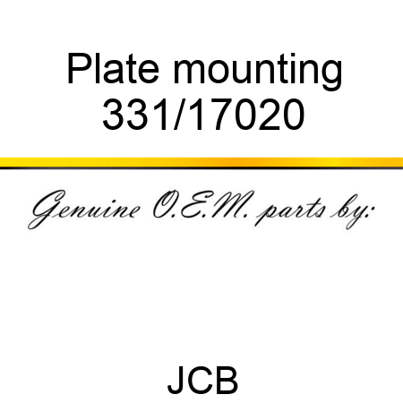 Plate mounting 331/17020