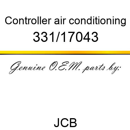 Controller, air conditioning 331/17043