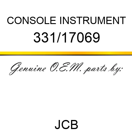 CONSOLE INSTRUMENT 331/17069