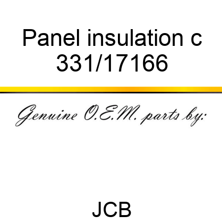 Panel insulation c 331/17166