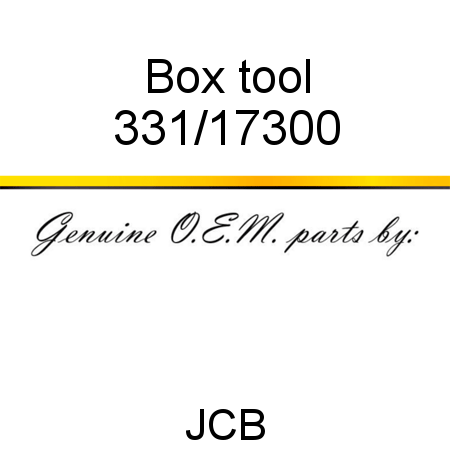 Box, tool 331/17300