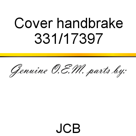 Cover, handbrake 331/17397